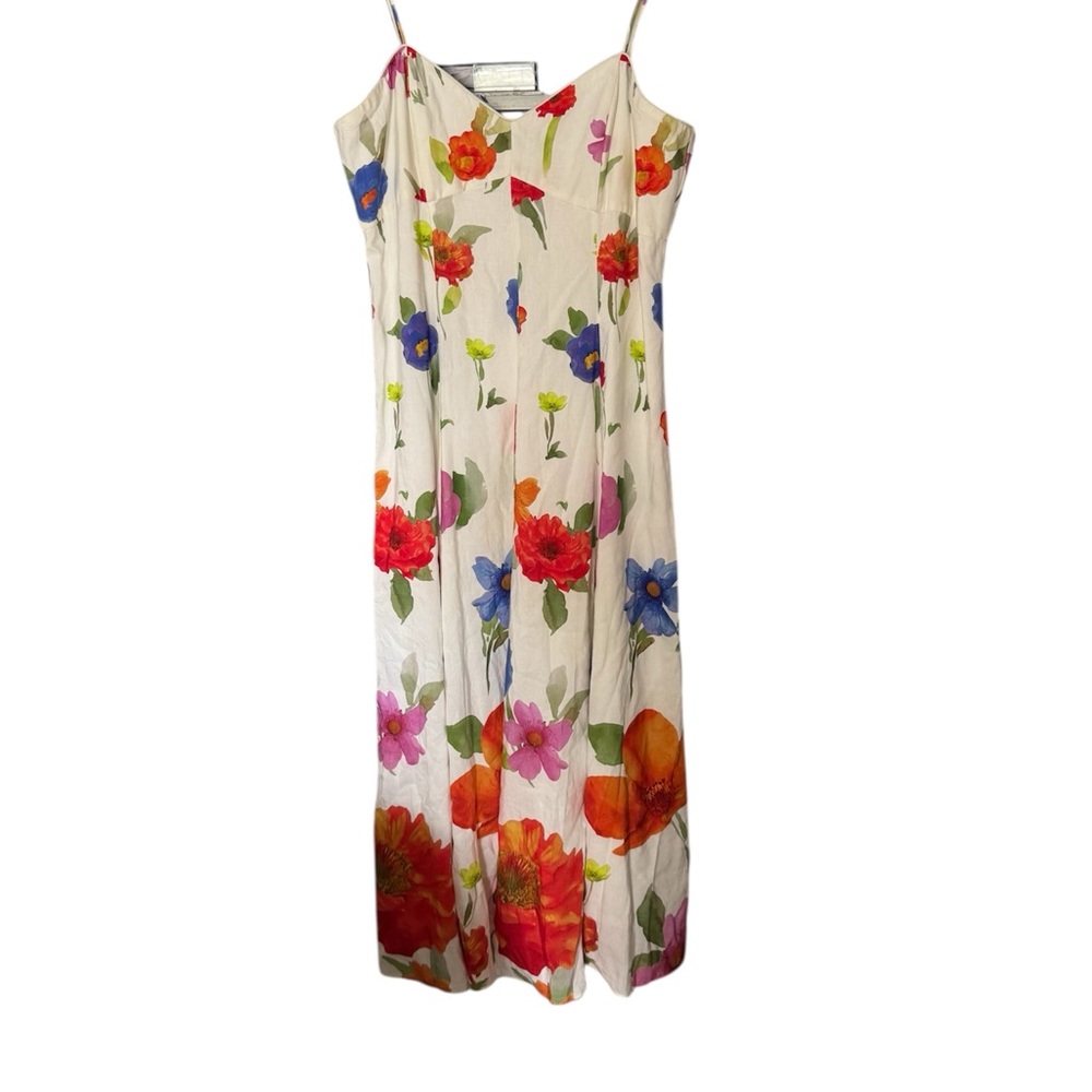 Ever New Floral Maxi Dress with Red and Blue Accents
